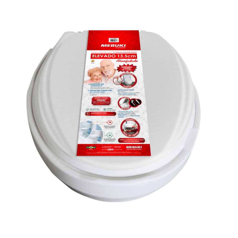 Amparar BH - Assento elevado almofadado 13,5 - mebuki - ASSENTO ELEVADO ALMOFADADO 13,5 - MEBUKI